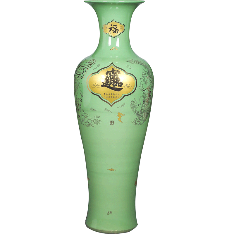 Jingdezhen ceramics China red sitting room of large vase household geomantic flower arranging furnishing articles from the opened a thriving business