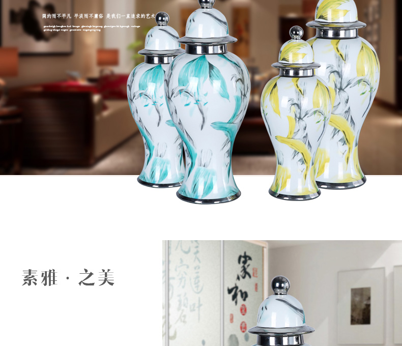 Jingdezhen ceramic vase furnishing articles creative flower decoration in the sitting room porch mesa TV cabinet table plating honeysuckle