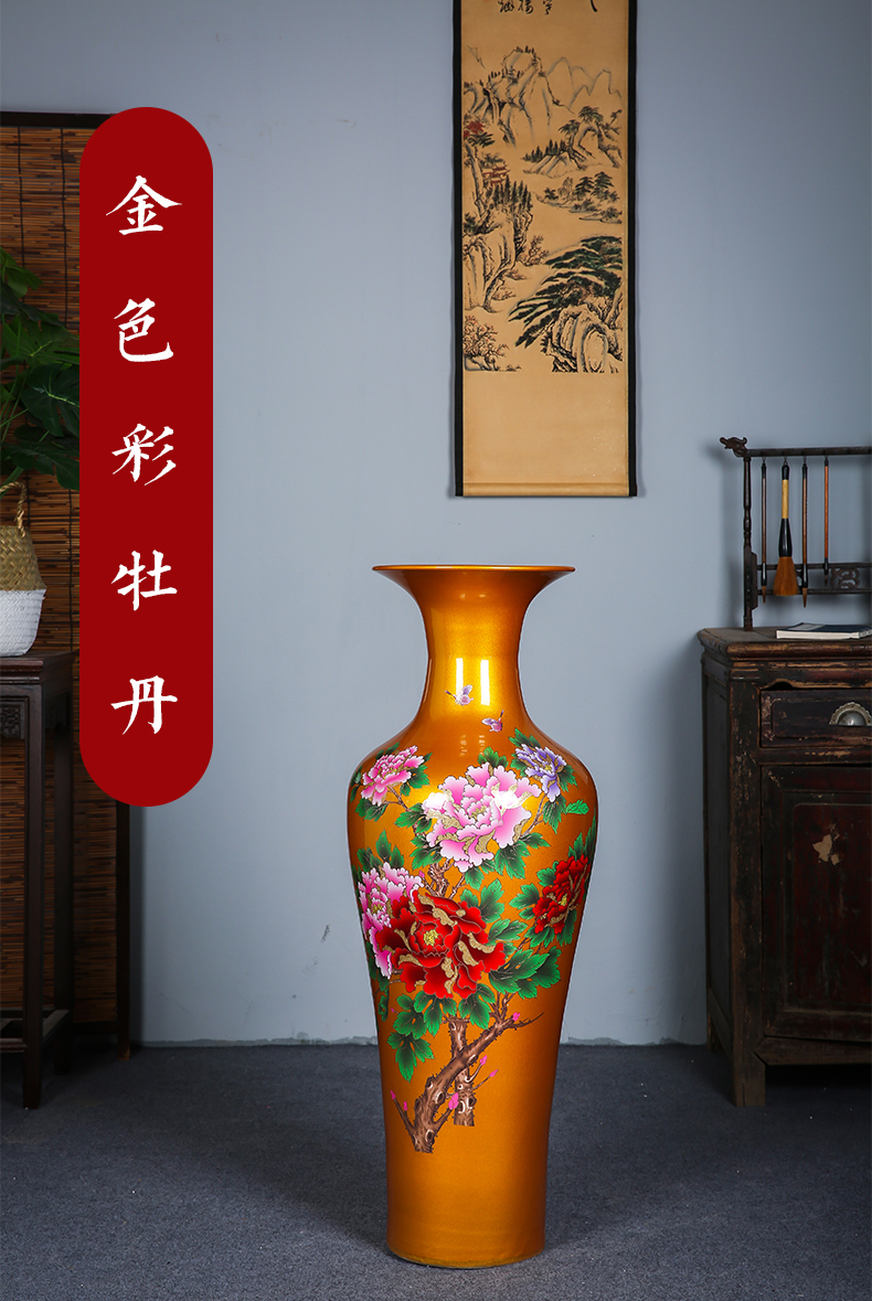 Jingdezhen ceramics glaze landing large crystal vase sitting room the opened flower arranging I household adornment furnishing articles