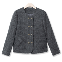Xiaoxiangfeng woolen coat for women 2024 autumn and winter new style French temperament small tweed short top 5008