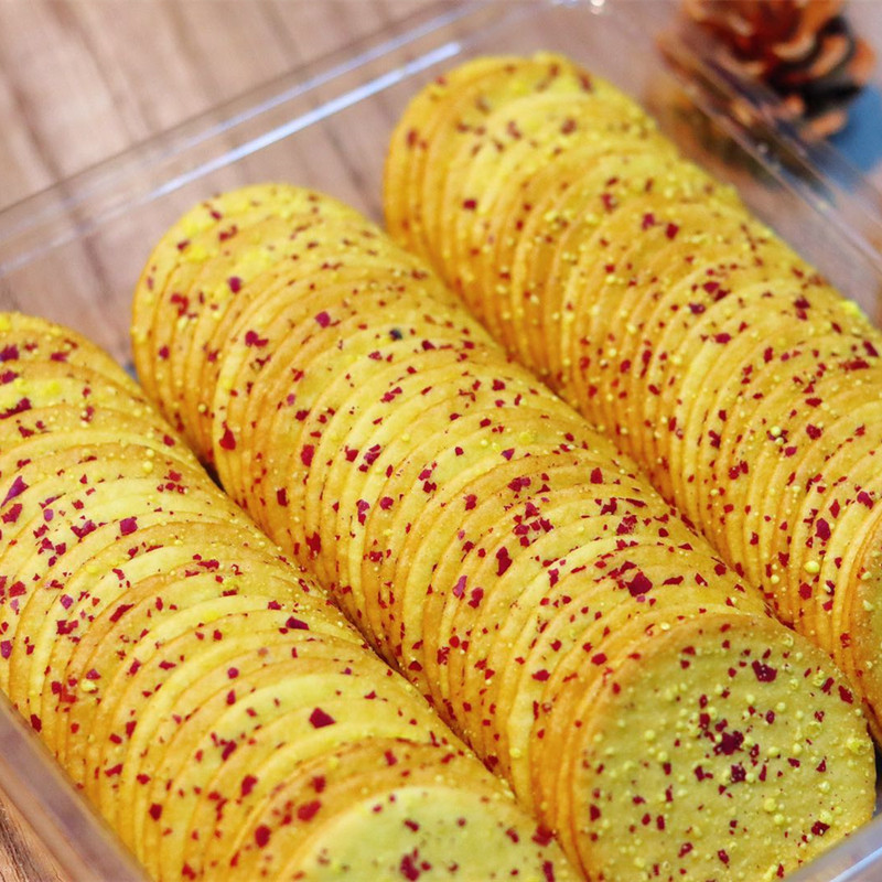 Large Rich Egg Yolks Purple Fries Crispy Biscuits 450g Boxes Of Nutritious Tasty Children Pregnant Women's Pregnant Women's Healthy Substitute Snack Foods