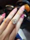인기있는 Three Stones 3 캐럿 배 모양의 물 방울 시뮬레이션 다이아몬드 반지 여성 925 스털링 실버 도금 18k 금 약간 노란색 결정