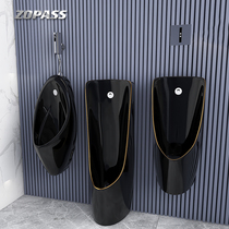 Black sensor urinal Wall-mounted household mens urinal Floor-standing toilet Urinal pocket Ceramic urinal