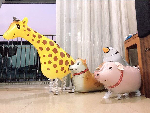 Walking Pet Balloon Walks Balloon Children Birthday Cartoon To Punch Helium Standing Styling Pet Balloon Balloons