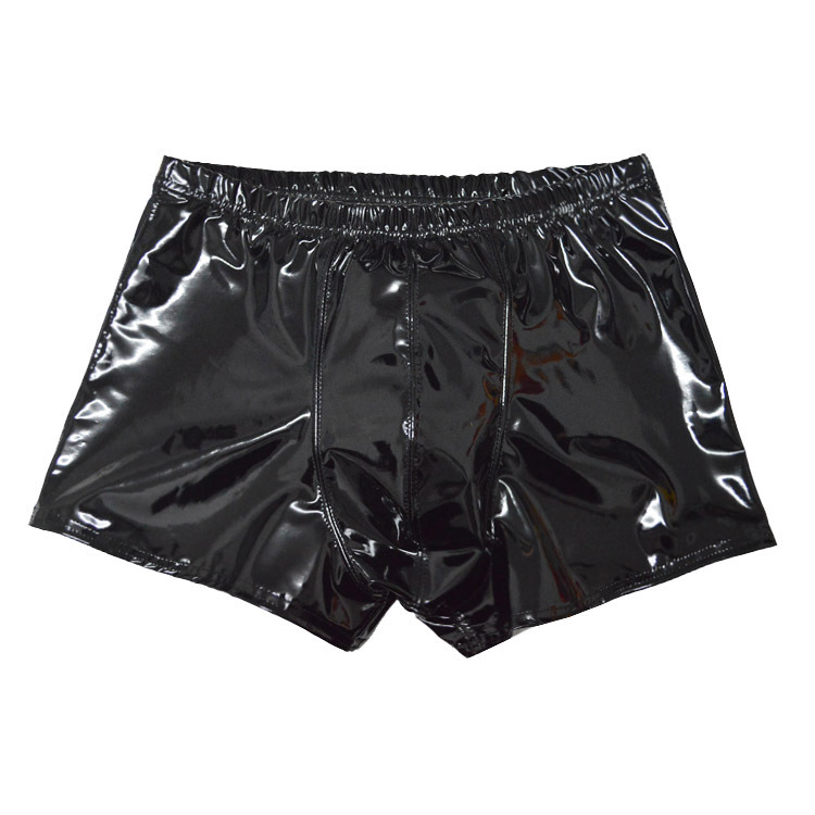 Men's Pu Shiny Leather Boxer Briefs, Sexy Glossy Colorful Anti-Exposure Leather Pants, Butt-Lifting Elastic Bottoming Shorts Men's Pu Shiny Leather Boxer Briefs, Sexy Glossy Colorful Anti-Exposure Leather Pants, Butt-Lifting Elastic Bottoming Shorts