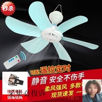 Net celebrity FD10-60 breeze small ceiling fan remote control timing bed mute mosquito net micro hanging medium large wind 600mm
