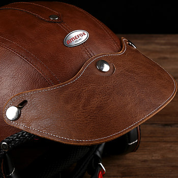 Retro helmet pu brim 4/3 helmet universal