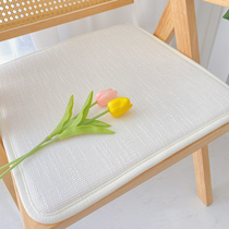 Dining chair cushion summer simple cotton linen pure color versatile trapezoidal sponge chair cushion office breathable non-slip seat cushion