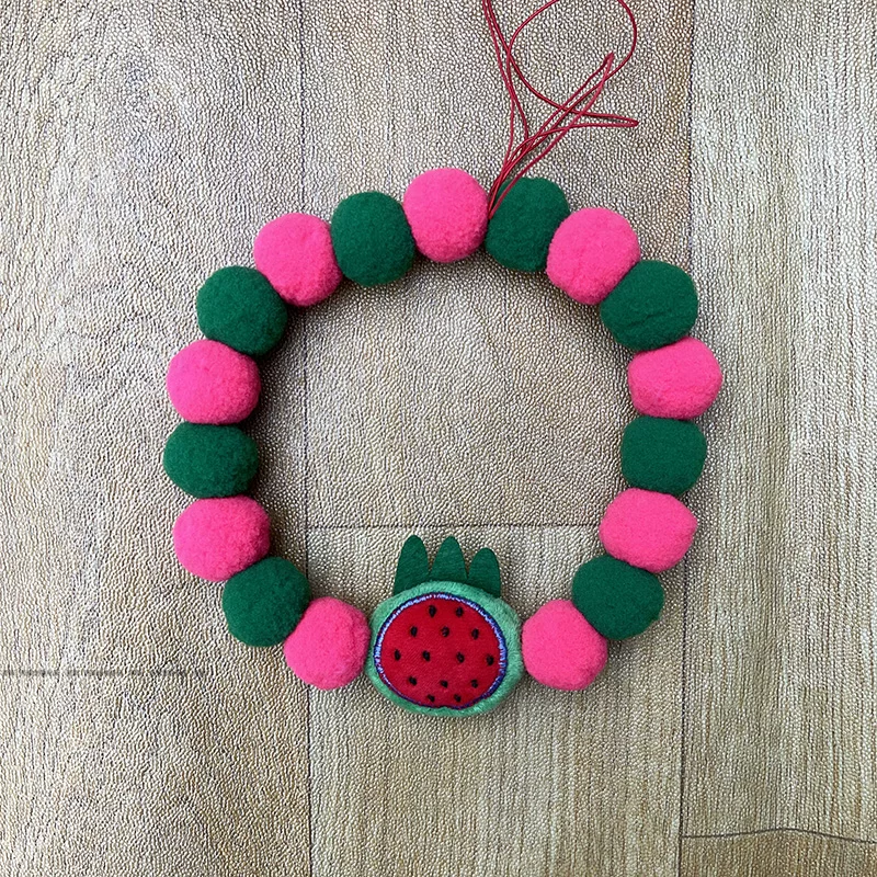 Питомник радуга конфета Шиба Ину Cog Kiki Cat Dog сетка Красный нидер Circle Circle Circle Birch Ball Ball ожерелье