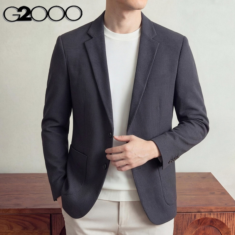 G2000 Men's Long-Sleeved Suit, Autumn Business Casual, Non-Iron Single-Breasted Suit, Fashionable Trendy Jacket, Single Suit G2000 Men's Long-Sleeved Suit, Autumn Business Casual, Non-Iron Single-Breasted Suit, Fashionable Trendy Jacket, Single Suit