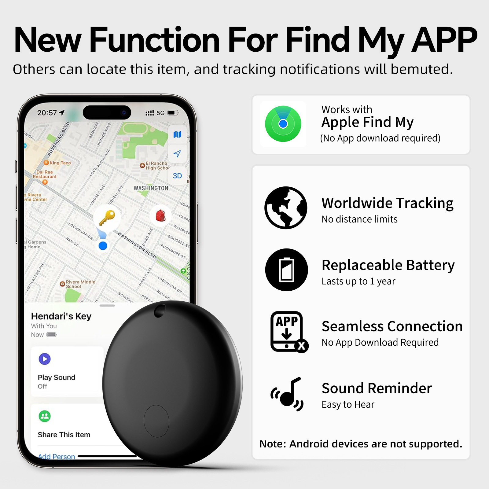 Airtag глобальное позиционирование Bluetooth защита от потери данных для пожилых людей и детей Специальный локатор Apple FindMy для защиты от потери данных