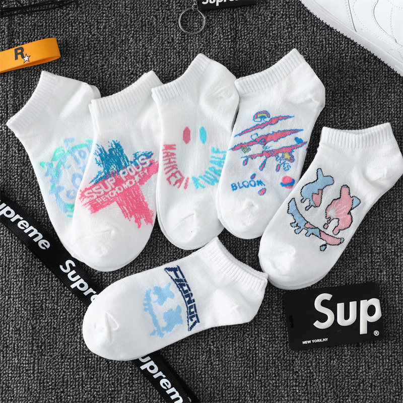 Носки летние мужские носки tide socks летние носки-лодочки студенческие тонкие носки-лодочки для мальчиков трендовые универсальные носки для учащихся младших классов средней школы