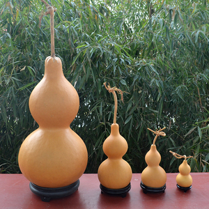 Natural Small Calabash Boutique Hand Toy Handheld Artsy Object Big Gourd Decoration Fortune Bringing and Home-Exorcising
