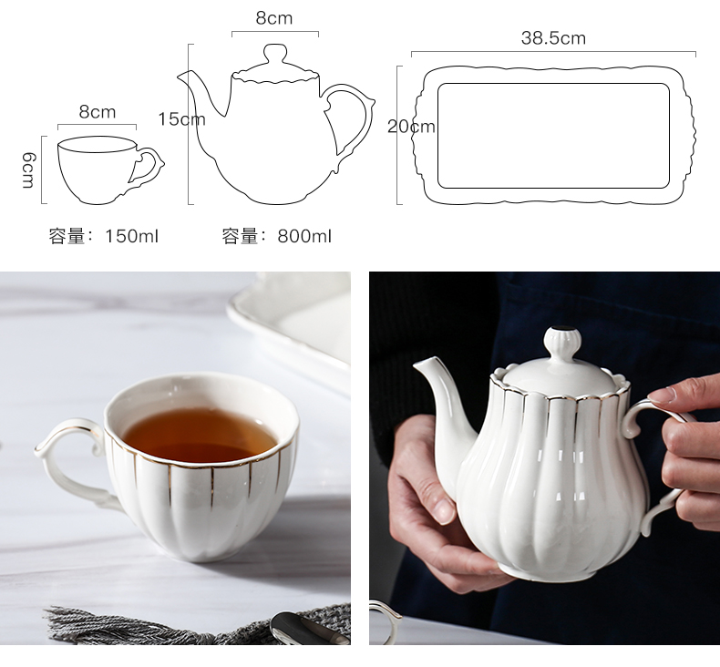 European water set yourself living room household glass cup ceramic cup with a cup of cold water kettle wedding gifts