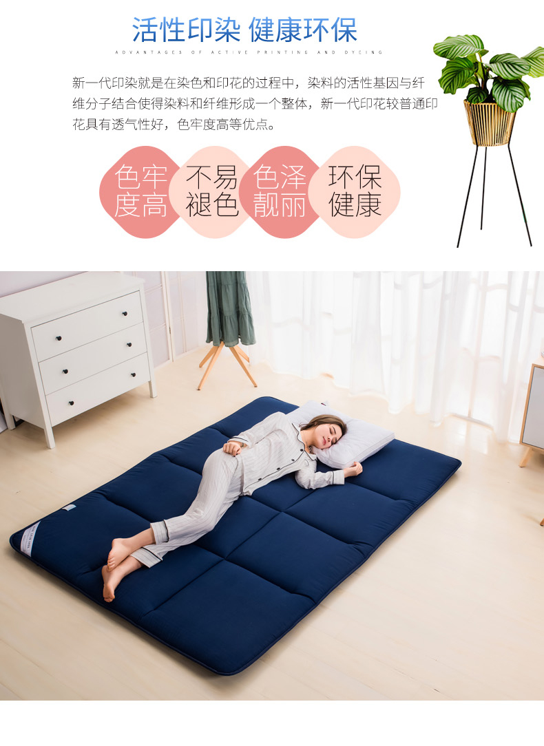 Four Seasons nệm chung giường ký túc xá dành cho nam giới và phụ nữ sống trong khuôn viên trường với đệm nệm pad thở 1,5m 0.9m - Nệm nệm gấp 3