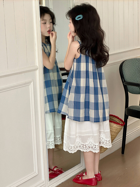 Girls' Summer Outfit 2026 New Stylish Children's Clothing Little Girl Summer Vest and Skirt Two-Piece Set Thin — 5