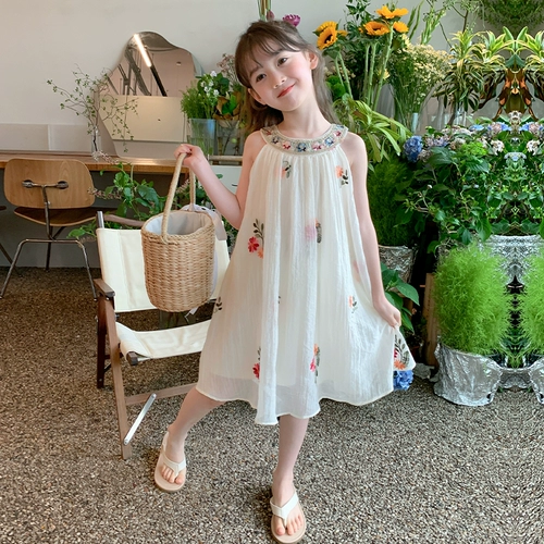 Летнее платье, юбка, летняя одежда, платье-комбинация, наряд маленькой принцессы, в западном стиле, детская одежда