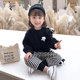 Girls fleece suit winter 2022 new baby foreign style autumn clothing children fashionable autumn and winter children's sweater children's clothing