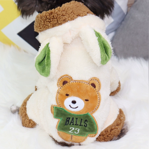 Одежда собак Осень и Зима плюс бархатный толстый Тедди Танди Танди Тедди.