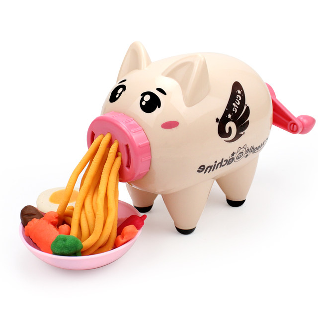 Pig Noodle Machine Toys Poor Poisoning Non -toxic Children's Pulling Mud mold tool Set Ice Cream Girl Light Clane