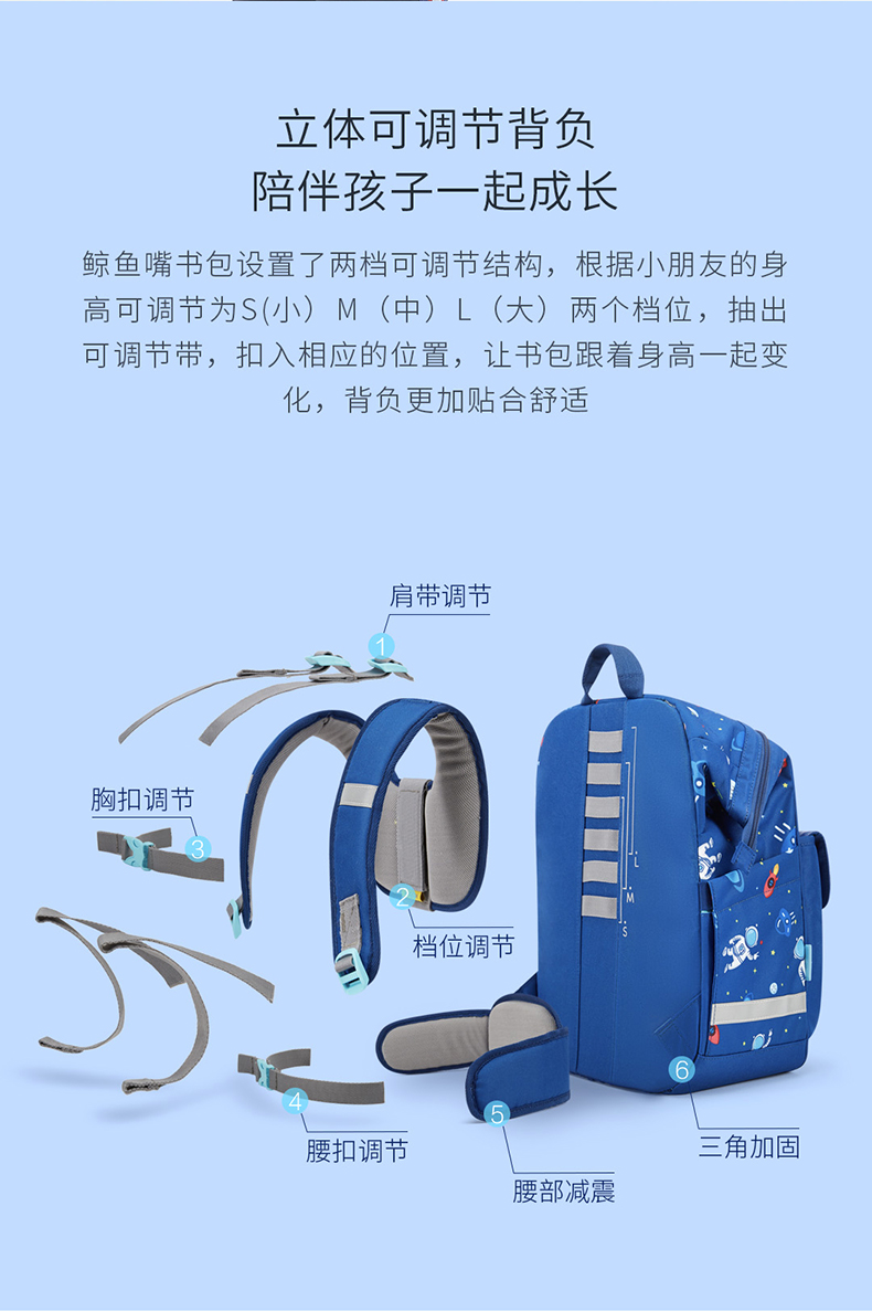 小米生态链 稚行 儿童护脊双肩书包 图2