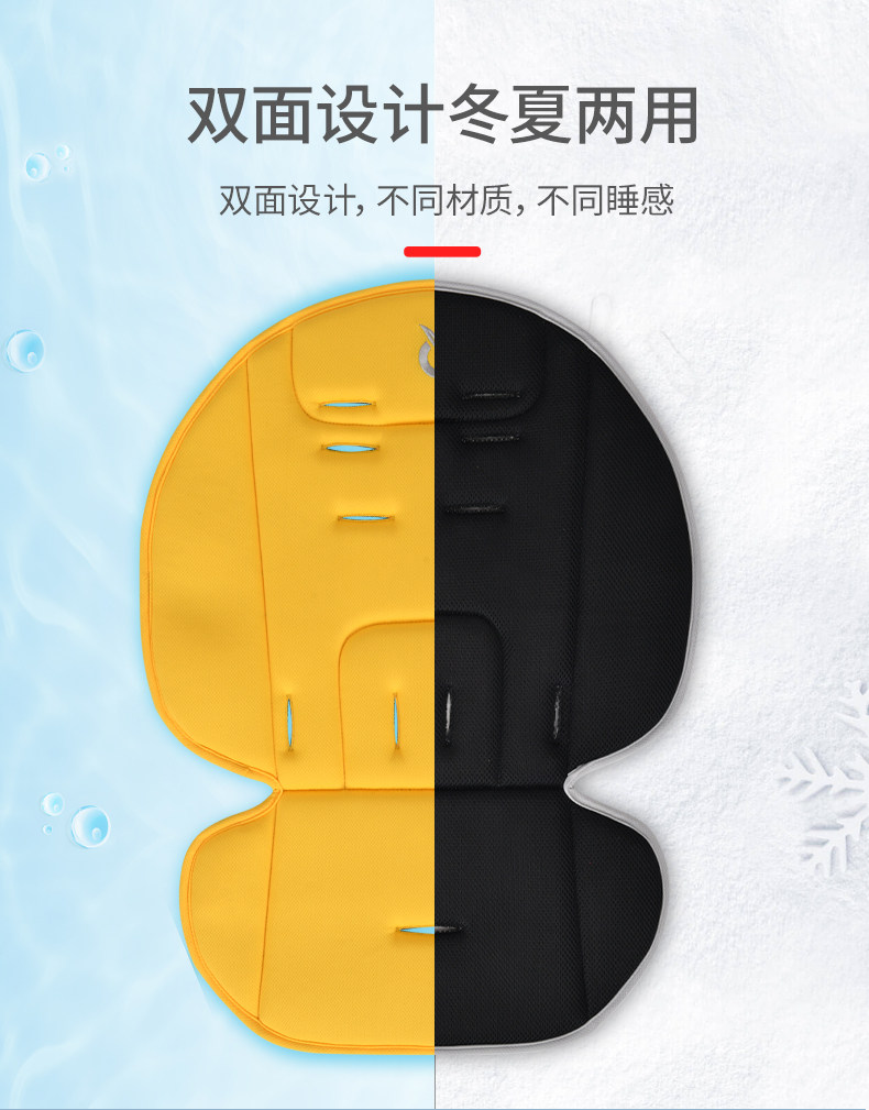 婴儿推车通用双面坐垫夏季冬季秋季透气保暖保温3D立体详情3