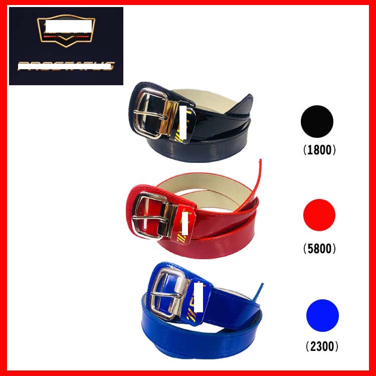 Export foreign trade single Z brand baseball belt Japanese pu patent leather glossy children's baseball belt adult baseball belt