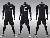 Football referee uniform set professional short-sleeved football match referee jersey equipment womens football Chinese Super League referee uniform