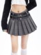 Apea American Retro Preppy Style Pleated Skirt for Women in Autumn and Winter, Sexy Design, Brown Skirt, Jk Plaid Skirt