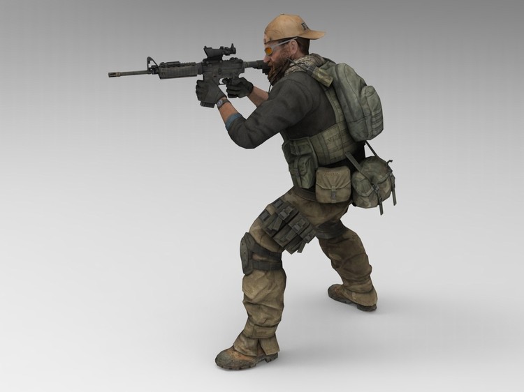 图片[11]-C4D游戏3D人物FBX作战士兵带骨骼STL三维模型OBJ素材Blender文件-cg男孩