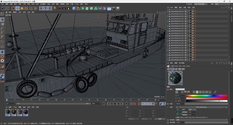图片[4]-C4D老式卡通废旧船只FBX捕捞渔船OBJ素材unity文件游戏场景3D道具-cg男孩