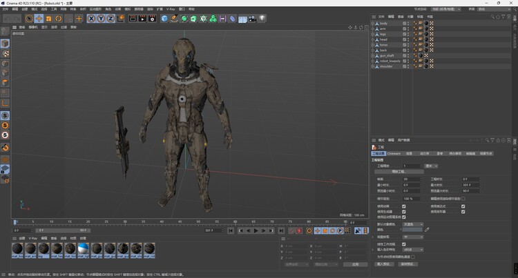 图片[3]-C4D科幻未来人物FBX机甲士兵STL武器OBJ游戏道具Blender素材模型-cg男孩