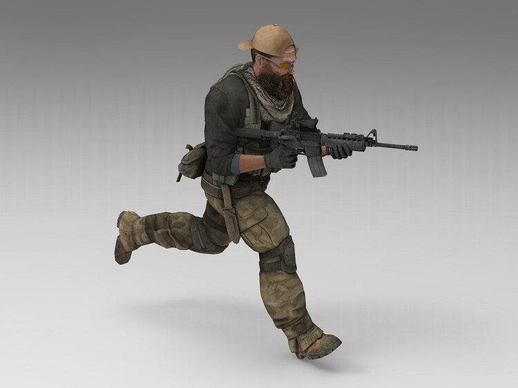 图片[7]-C4D游戏3D人物FBX作战士兵带骨骼STL三维模型OBJ素材Blender文件-cg男孩