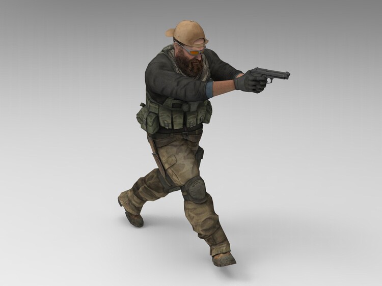 图片[5]-C4D游戏3D人物FBX作战士兵带骨骼STL三维模型OBJ素材Blender文件-cg男孩