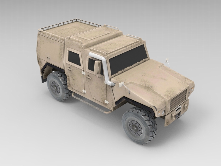 图片[4]-C4D坦克FBX军用卡车STL装甲车OBJ军事武器unity房车三维模型素材-cg男孩