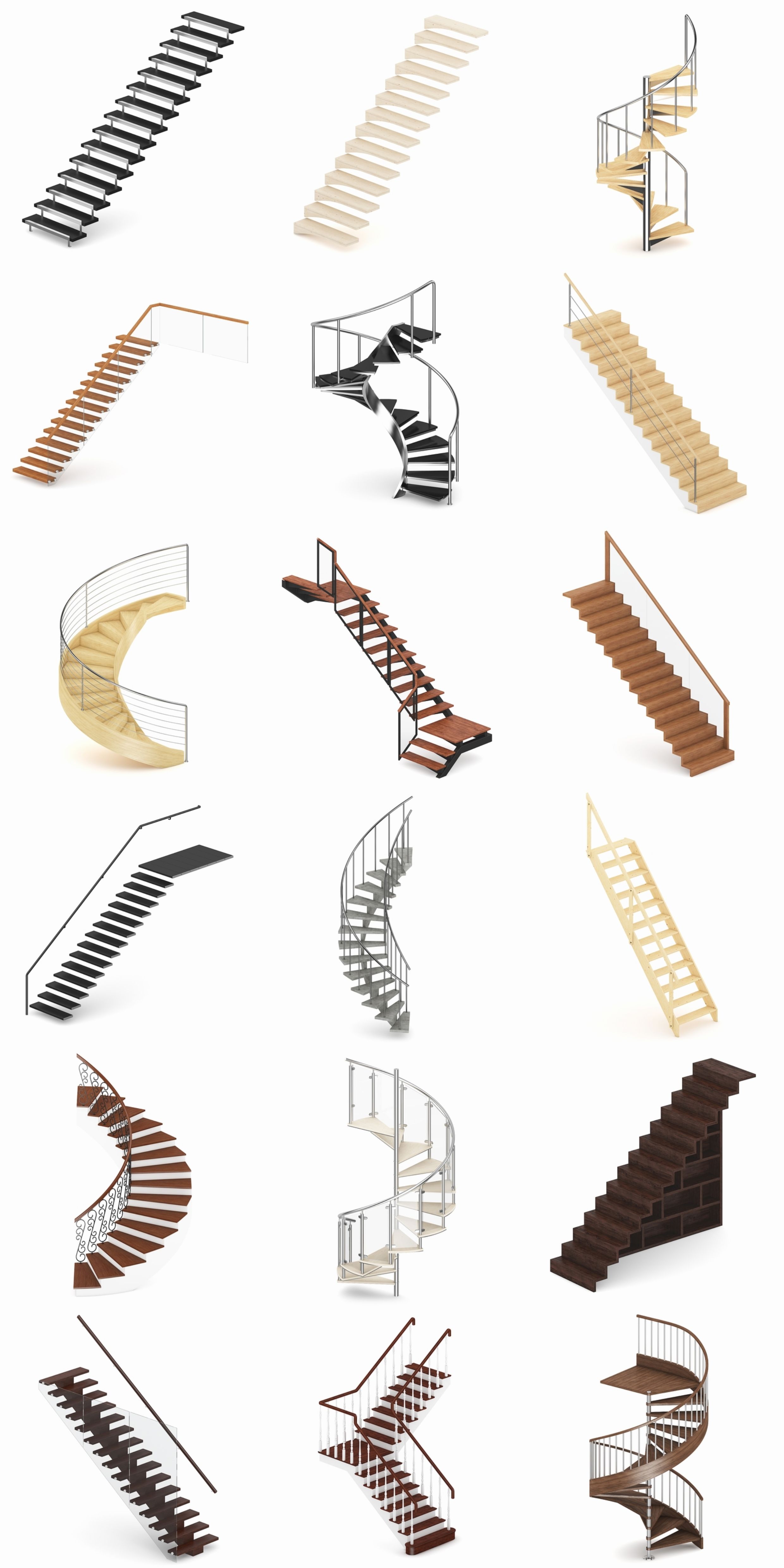 图片[3]-C4D螺旋形楼梯FBX玻璃楼梯STL现代建筑OBJ旋转楼梯Blender素材-cg男孩