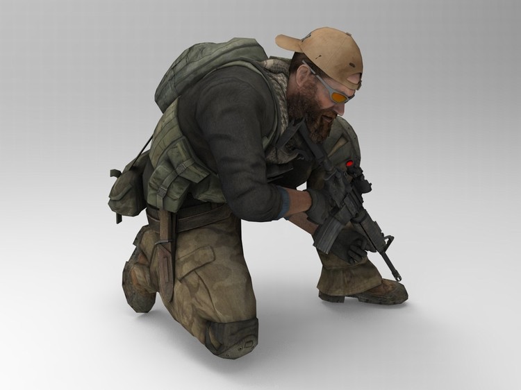 图片[10]-C4D游戏3D人物FBX作战士兵带骨骼STL三维模型OBJ素材Blender文件-cg男孩