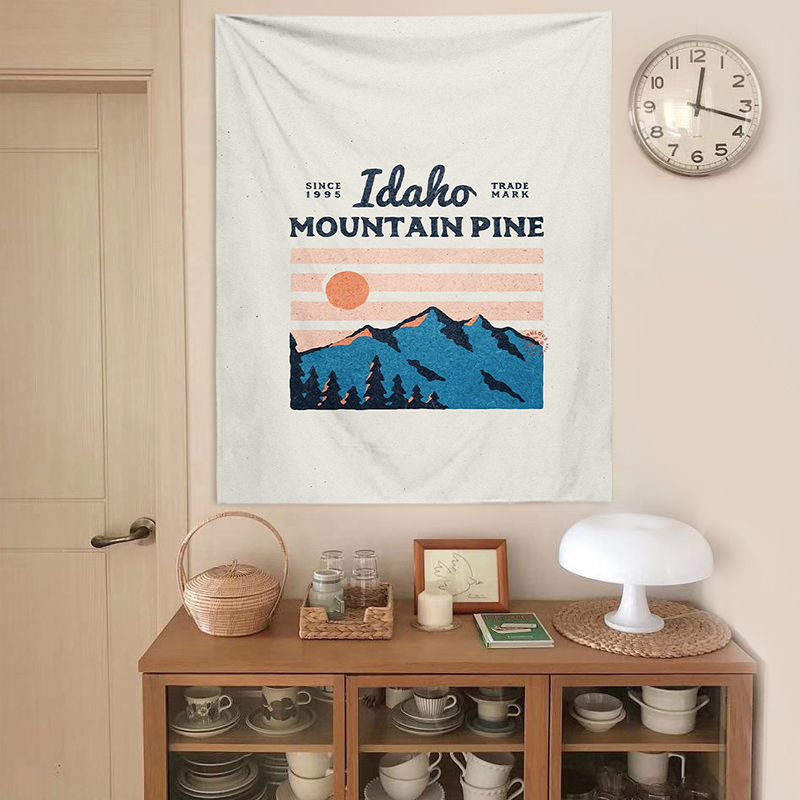 Vertical version cosy background cloth INS cartoon bedroom wall cloth Dormitory Decoration Background Wall Brief personality hanging cloth tapestry