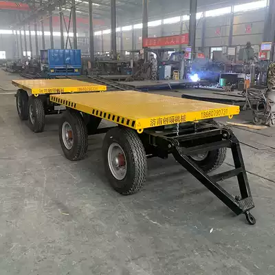 Traction flatbed truck railway pay-off flatbed cart 6 tons construction site Cable manual traction mobile flatbed cart