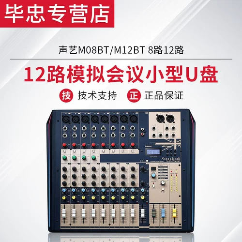 Sound Art M08BT/M12BT 8 Road 12 Simulation Conference Conference Small U Disk Bluetooth USB с эффекторным миксером