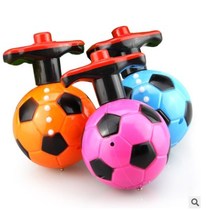 Colorful luminous music rotating football top Baby children colorful flash electric toy Colorful toy gift