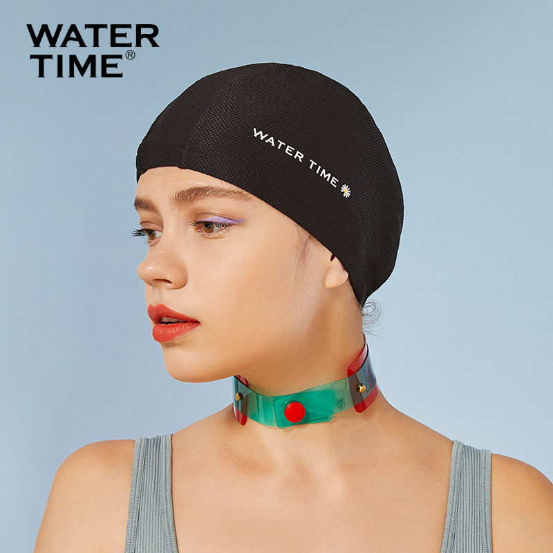 WaterTime swimming cap women's waterproof not strangling head long hair comfortable ear protection swimming cap men and women adult swimming equipment