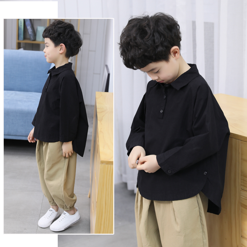 Hanfu children boys Chinese style Tang suit boys spring and autumn retro ethnic clothing in the big children's improved costume tide