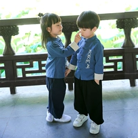 Детские Ханфу Тан на мальчика китайский стиль детское на девочку винтаж Небольшой мужской ребенок демисезонный мужской детские Национальный костюм