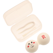 Contact lens case contact lens case cute little animal portable storage box ins style high-end care box