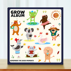 Photo Album 567inch Baby Growth Record Album Large Capacity Plastic Commemorative Album Couple Sticky Family Album