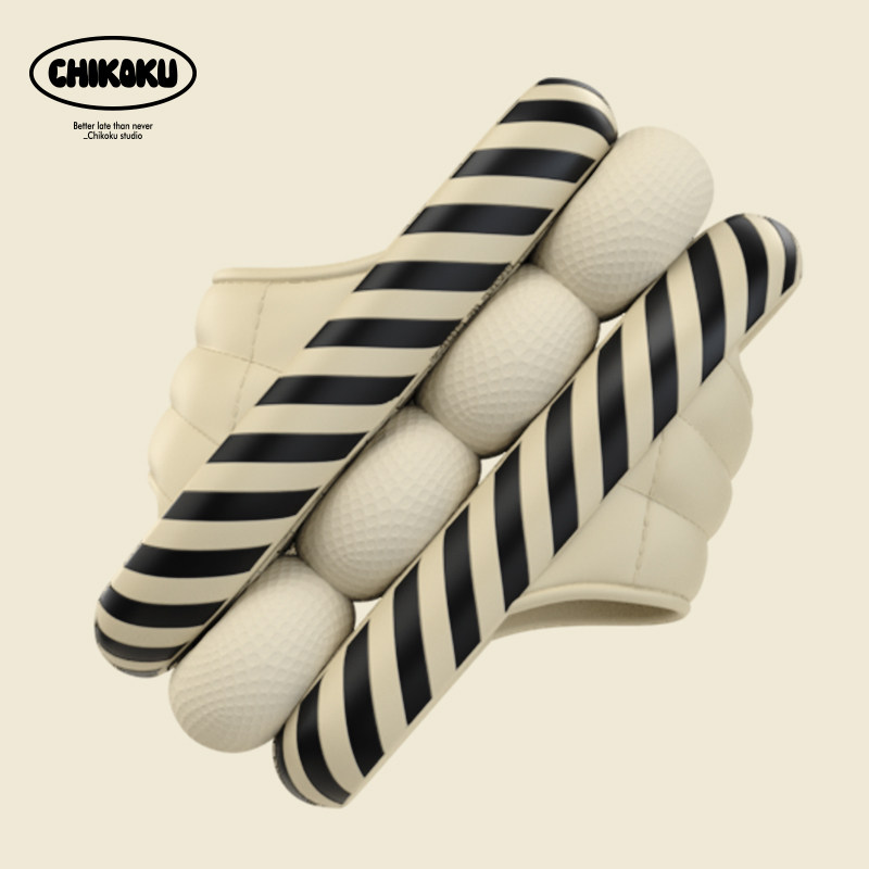 chikoku South Korea stepping on feeling thick bottom slippers female summer outdoor wear net red super hot tide drag home couple slippers