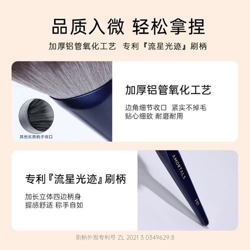 Кисть, тональный крем, рассыпчатая пудра, румяна, хайлайтер для контуринга