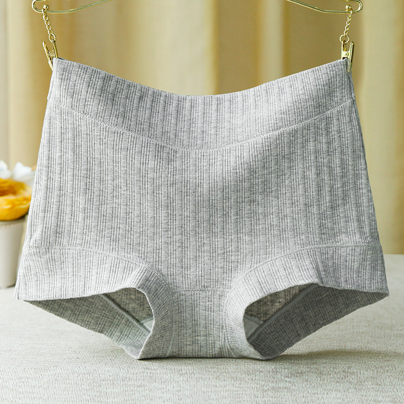 Middle Waist Flat Corner Lady Briefs pure cotton antibacterial crotch All cotton wrap Hip Flat Corner Large Size no marks Breathable Four-corner Shorts Women