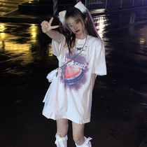 WORKOUT Smoke Loving Printed Short Sleeves Men And Women Trends Street Loose Casual T-shirt Lovers summer